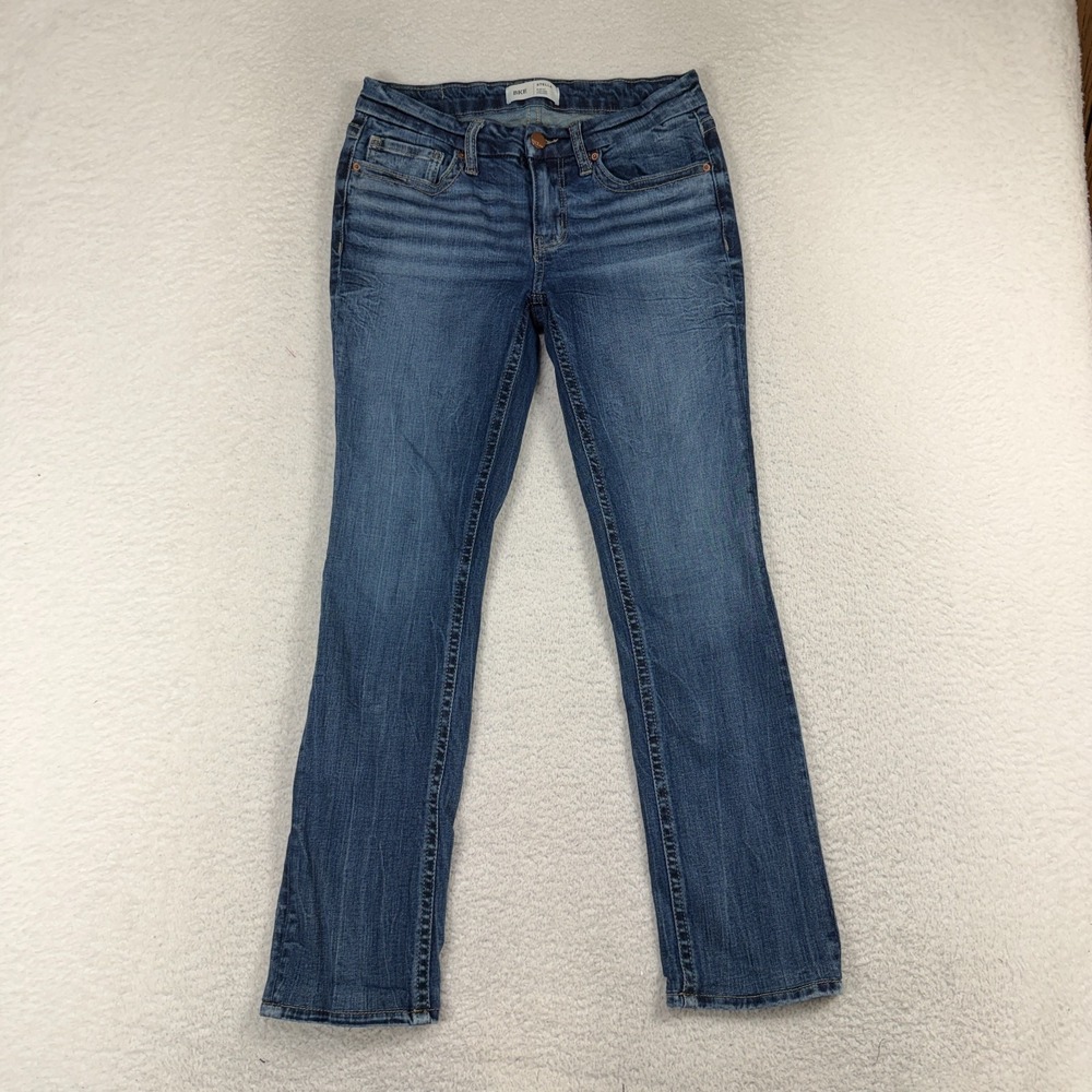 BKE Stella Slim Fit Low Rise Straight Leg Jeans Blue Denim Womens 28x30 (29x27)